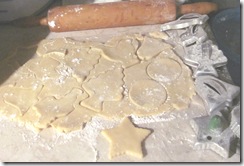 sugar cookie rolled out dough w rolling pin cutters2