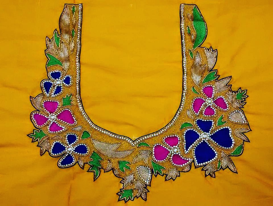 Designer Blouse Images Applique Work