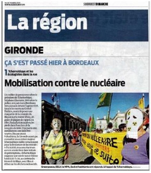 manifestacion antinucleara Bordèu Sud-Ouest 161011