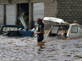 Inondation à Abidjan en Côte d'Ivoir, juin 2020. Photo ci.telediaspora.net
