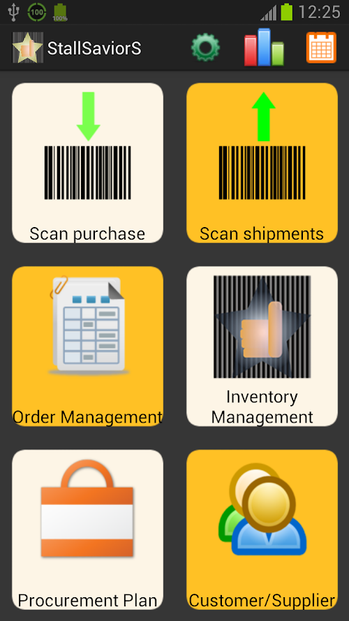 Android application StallSaviorS Inventory Scanner screenshort