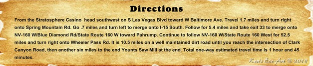 Directions - Wheeler Pass Road