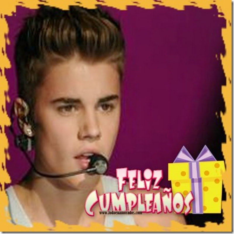 Postales cumpleaños Justin Bieber