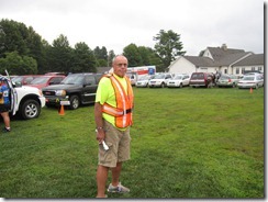 Parking volunteer, Waynesville Rotarian Larry Leatherwood