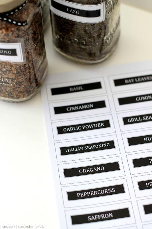 Sauce Jar Upcycle to Spice Jars with Printable Labels - homework (15)