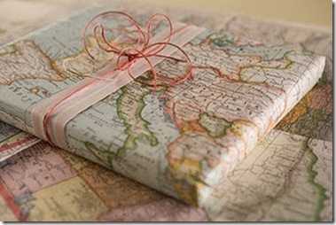 map gift wrap map gift wrap