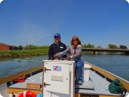 marsha driving boat