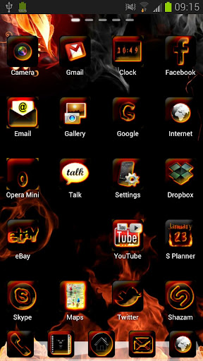 Fire Style Theme GO Launcher