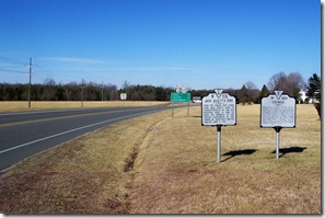 Jack Jouett's Ride marker W-213 next to the "Cuckoo" marker on Route 522 & 33.