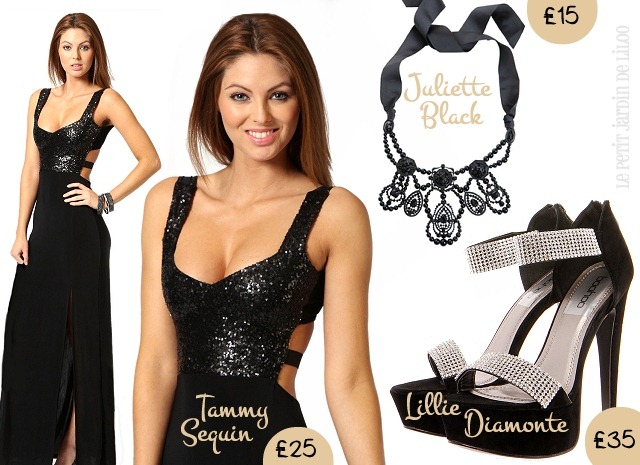 001-boohoo-tammy-sequin-dress-lillie-diamonte-shoes-juliette-black-gothick-necklace
