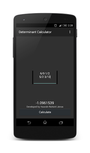 Determinant Calculator