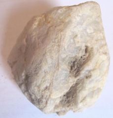 white quartz rock outside