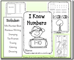 I Know Numbers 1-10 Activity Pic