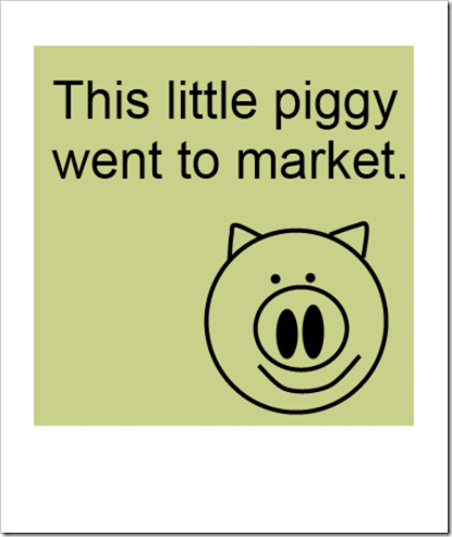 this piggy went to market