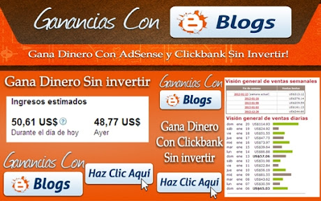 GANANCIAS CON BLOGS [ Curso en Video ] – Ganar dinero con tus blogs en internet, con Adsense y Clickbank, sin invertir un centavo