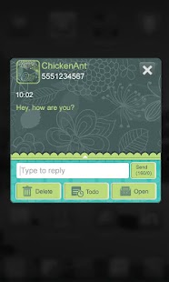 Lastest Teal Floral Theme GO SMS APK for Android