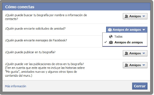 evitar recibir invitaciones en Facebook de todo el mundo