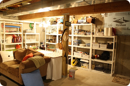 basement craft area