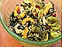 Kale & Brussels Sprout Salad with Delicata Squash