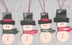 button snowman ornaments 2011