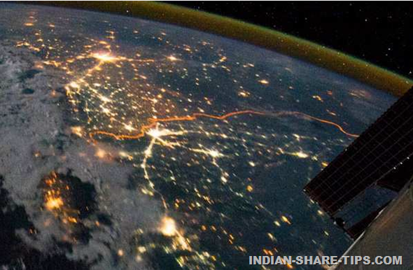 Indo Pak Border from Satellite