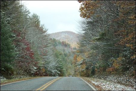 snow on the mountains