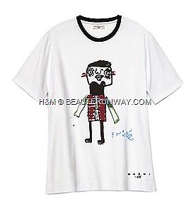 MARNI H&M T-Shirt Red Cross in Japan Fund Raising Spring 2012 H&M Marni Collection Singapore Orchard Building