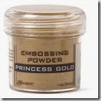 princess gold embossing