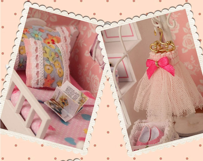 Đồ chơi lắp ráp mô hình nhà gỗ Bộ đồ lắp ghép DIY- Ngôi nhà búp bê