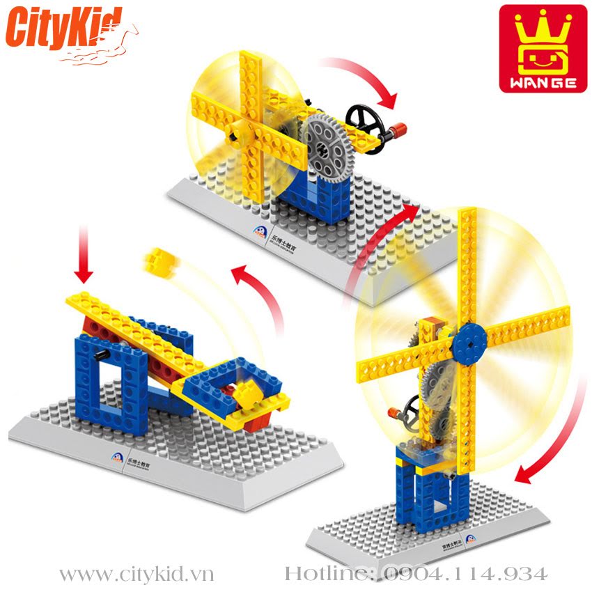 Đồ chơi lắp ráp mô hình cối xay gió Đồ chơi lắp ráp Wange 1302