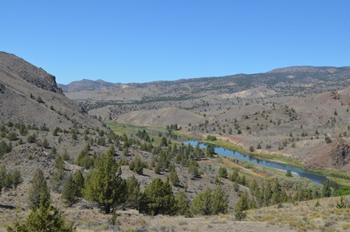 high above the John Day River