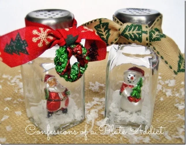 CONFESSIONS OF A PLATE ADDICT Salt Shaker Snow Globes