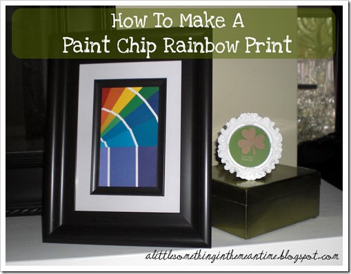 How to make a paint chip rainbow print