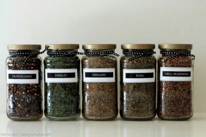 Sauce Jar Upcycle to Spice Jars with Printable Labels - homework (4)