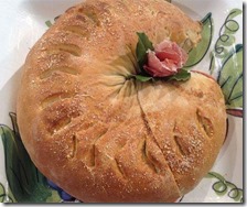 Corona di pasta di pane