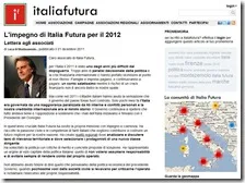 L'impegno di Italia Futura per il 2012