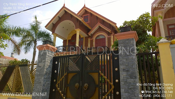 Đá ốp cổng da op cong