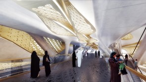 Metro Rey Abdullah Financial District Estación de metro arquitectura high tech-