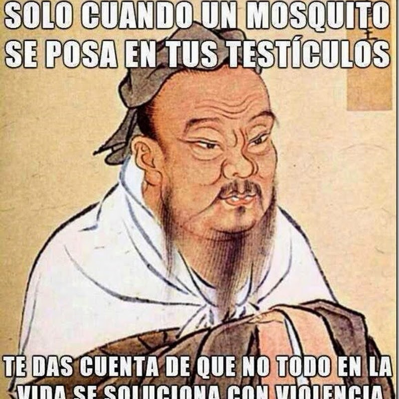 Humor sobre la No violencia Frase “Confucio”