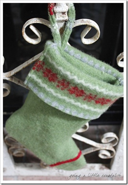 wool sweater into a stocking