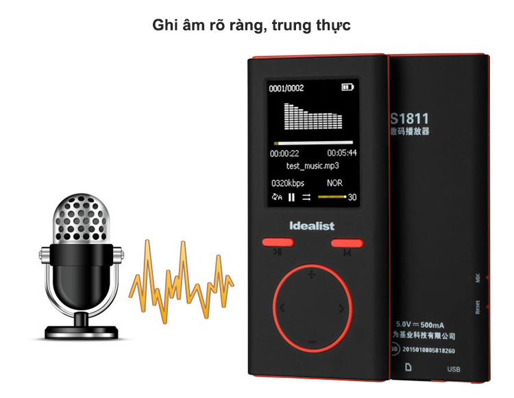 Máy nghe nhạc MP3 Hifi Lossless Idealist S1811 Idealist S1811