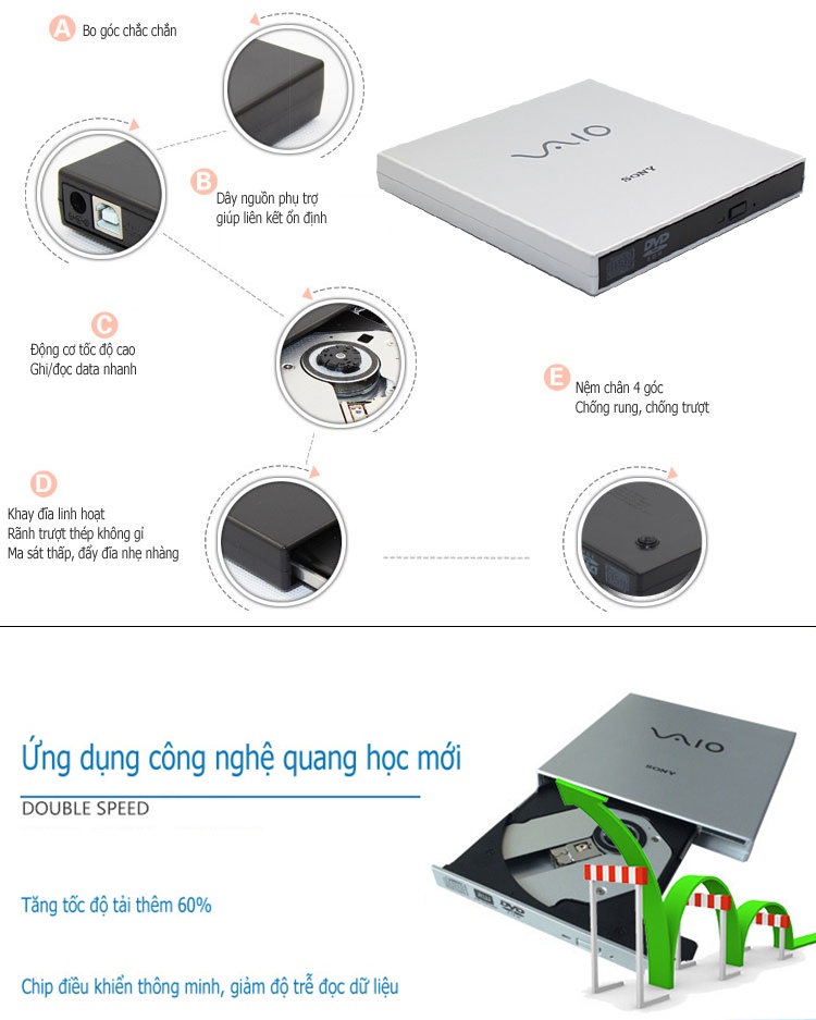 ổ đĩa di động dvd VaiO