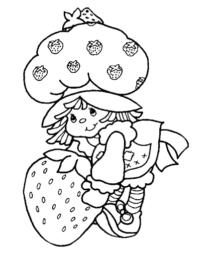 muñeca fresita para colorear