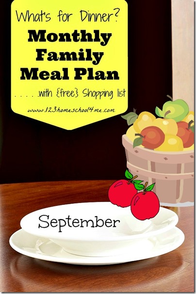 September meal planner with free shopping list September meal planner with free shopping list #meal planner