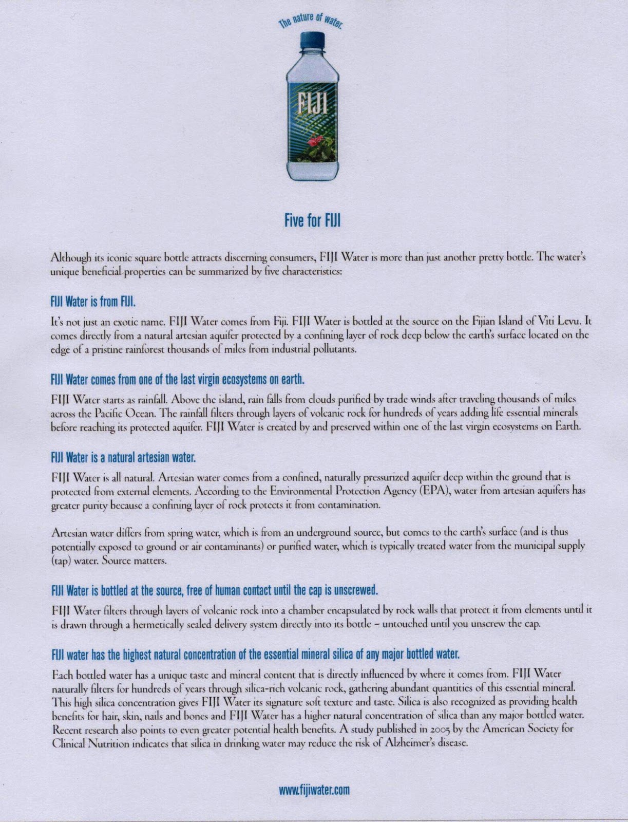 WD Knowledge Bank Fiji Water