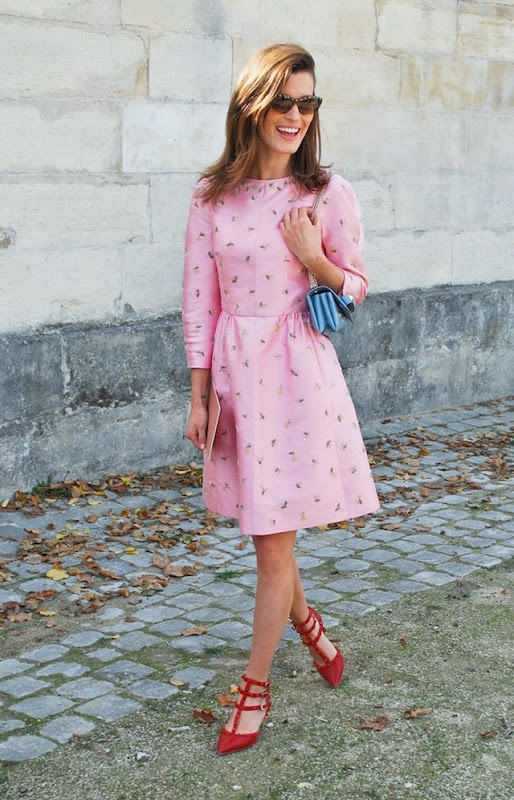 Hanneli Mustaparta pink Valentino Paris Fashion Week Oct 2012 7