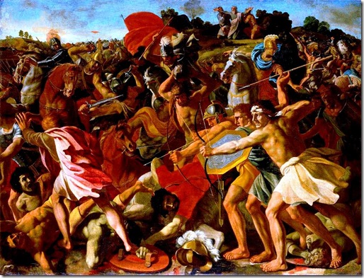 victory-of-joshua-over-the-amalekites. Nicolas Poussin, 1594-1665 sm