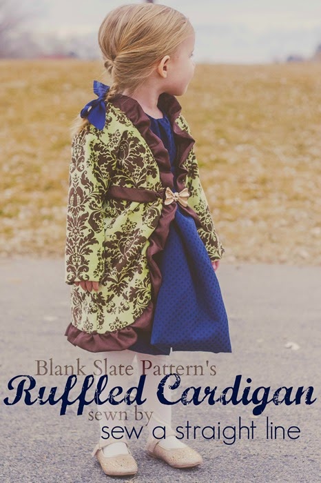 Ruffled Cardigan with Sew a Straight Line - Blank Slate Sewing Team ...