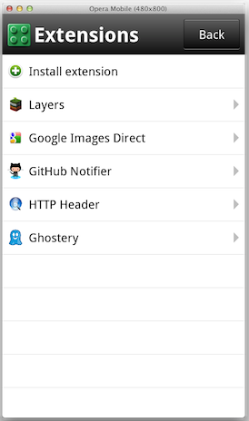 opera extensions android