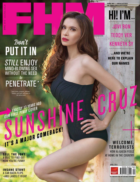 Sunshine Cruz on FHM April 2013 cover